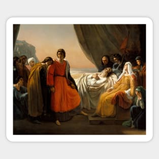 The Death of Saint Louis by Ary Scheffer Sticker